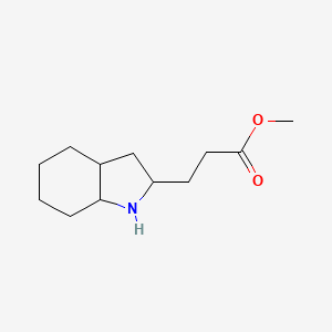 molecular formula C12H21NO2 B14697315 Methyl 3-(octahydro-1H-indol-2-yl)propanoate CAS No. 33370-72-8