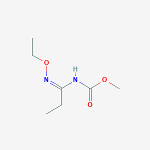 molecular formula C7H14N2O3 B14697333 methyl N-[(Z)-N-ethoxy-C-ethylcarbonimidoyl]carbamate CAS No. 34375-74-1