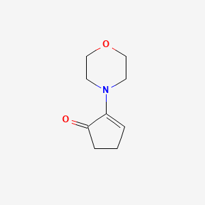 molecular formula C9H13NO2 B14697368 2-Cyclopenten-1-one, 2-(4-morpholinyl)- CAS No. 24454-33-9