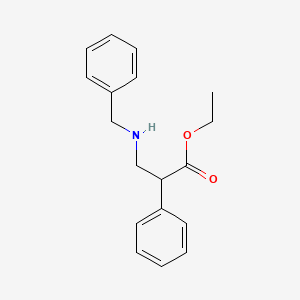 molecular formula C18H21NO2 B14697369 Ethyl 3-(benzylamino)-2-phenylpropanoate CAS No. 22319-48-8