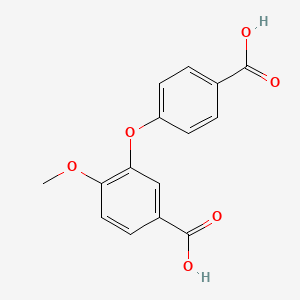 molecular formula C15H12O6 B14697411 3-(p-Carboxyphenoxy)-p-anisic acid CAS No. 24724-87-6
