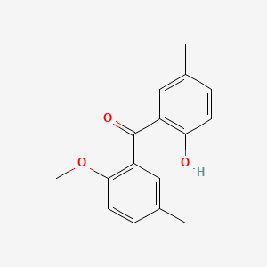 molecular formula C16H16O3 B14697421 Benzophenone, 5,5'-dimethyl-2-hydroxy-2'-methoxy- CAS No. 32229-35-9