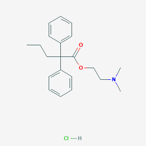 molecular formula C21H28ClNO2 B14697426 2-(Dimethylamino)ethyl 2,2-diphenylpentanoate;hydrochloride CAS No. 25347-16-4