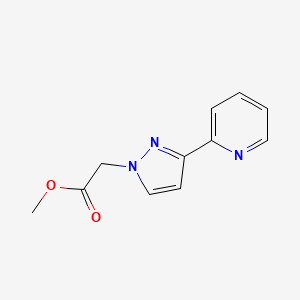 molecular formula C11H11N3O2 B1469750 methyl 2-(3-(pyridin-2-yl)-1H-pyrazol-1-yl)acetate CAS No. 676479-88-2