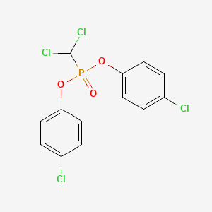 molecular formula C13H9Cl4O3P B14697530 Bis(4-chlorophenyl) (dichloromethyl)phosphonate CAS No. 21100-68-5