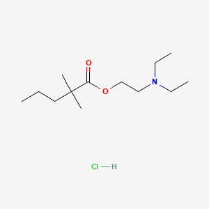 molecular formula C13H28ClNO2 B14697556 Valeric acid, 2,2-dimethyl-, 2-(diethylamino)ethyl ester, hydrochloride CAS No. 25217-59-8