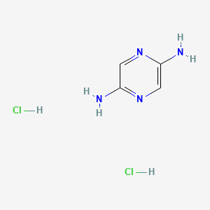 molecular formula C4H7ClN4 B1469762 Pyrazine-2,5-diamine dihydrochloride CAS No. 1588441-32-0