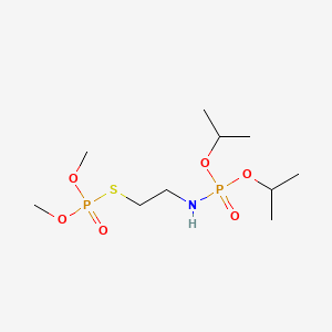 molecular formula C10H25NO6P2S B14697633 Phosphorothioic acid, O,O-dimethyl S-(O',O'-diisopropylphosphoramido)ethyl ester CAS No. 23497-07-6