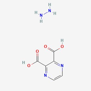 molecular formula C6H8N4O4 B14697640 Hydrazine;pyrazine-2,3-dicarboxylic acid CAS No. 27145-46-6