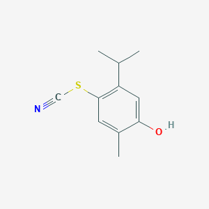 molecular formula C11H13NOS B14697671 5-Isopropyl-2-methyl-4-thiocyanato-phenol CAS No. 30003-51-1