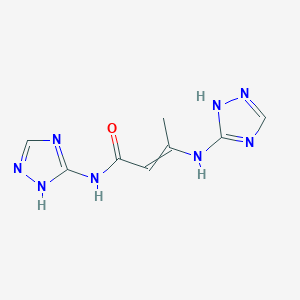molecular formula C8H10N8O B14697673 N-(1H-1,2,4-triazol-5-yl)-3-(1H-1,2,4-triazol-5-ylamino)but-2-enamide CAS No. 24521-42-4