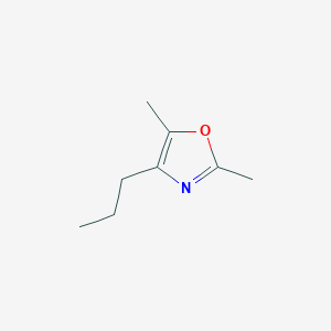 molecular formula C8H13NO B14697679 Oxazole, 2,5-dimethyl-4-propyl CAS No. 30674-60-3