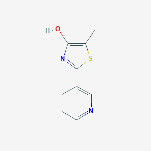 molecular formula C9H8N2OS B146978 5-Methyl-2-(pyridin-3-yl)thiazol-4-ol CAS No. 131786-48-6