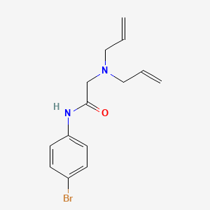 molecular formula C14H17BrN2O B14697826 Acetanilide, 4'-bromo-2-(diallylamino)- CAS No. 21340-44-3