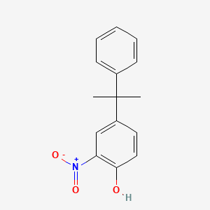 molecular formula C15H15NO3 B14697843 Phenol, 4-(1-methyl-1-phenylethyl)-2-nitro- CAS No. 24133-64-0