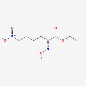 molecular formula C8H14N2O5 B14697873 Ethyl 2-(hydroxyimino)-6-nitrohexanoate CAS No. 26074-65-7