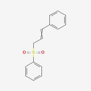 molecular formula C15H14O2S B14697915 3-Phenylallyl phenyl sulfone CAS No. 20605-46-3