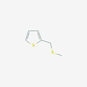molecular formula C6H8S2 B14697939 2-[(Methylsulfanyl)methyl]thiophene CAS No. 22906-17-8