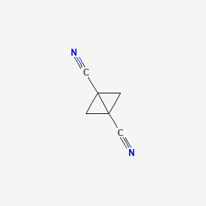 molecular formula C6H4N2 B14697948 Bicyclo[1.1.0]butane-1,3-dicarbonitrile CAS No. 27184-67-4