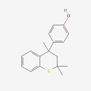 molecular formula C18H20OS B14697959 Phenol, 4-(3,4-dihydro-2,2,4-trimethyl-2H-1-benzothiopyran-4-yl)- CAS No. 24195-45-7