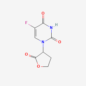 molecular formula C8H7FN2O4 B14698097 5-Fluoro-1-(2-oxotetrahydrofuran-3-yl)pyrimidine-2,4(1h,3h)-dione CAS No. 19674-79-4