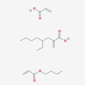 molecular formula C21H36O6 B14698106 Butyl prop-2-enoate;4-ethyl-2-methylideneoctanoic acid;prop-2-enoic acid CAS No. 26710-97-4