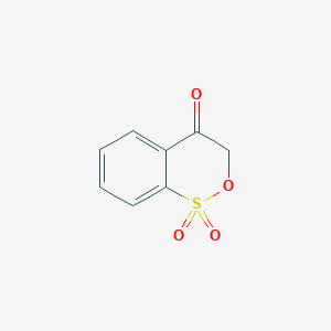 molecular formula C8H6O4S B14698126 1H-2,1lambda~6~-Benzoxathiine-1,1,4(3H)-trione CAS No. 25156-38-1