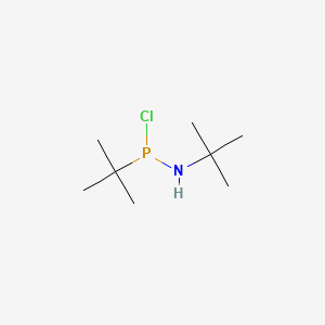 molecular formula C8H19ClNP B14698170 Phosphonamidous chloride, N,P-bis(1,1-dimethylethyl)- CAS No. 24411-61-8