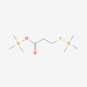 molecular formula C9H22O2SSi2 B14698193 Propanoic acid, 3-[(trimethylsilyl)thio]-, trimethylsilyl ester CAS No. 21247-20-1