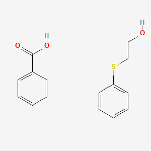 molecular formula C15H16O3S B14698202 Benzoic acid;2-phenylsulfanylethanol CAS No. 24086-44-0
