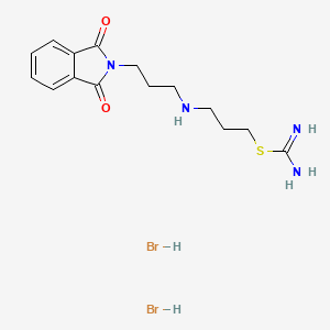 molecular formula C15H22Br2N4O2S B14698217 N-(3-(3-(Amidinothio)propylamino)propyl)phthalimide dihydrobromide, hydrate CAS No. 31786-72-8