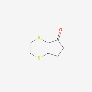 molecular formula C7H10OS2 B1469823 hexahydro-2H-cyclopenta[b][1,4]dithiin-5-one CAS No. 1432679-71-4