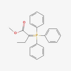 molecular formula C23H23O2P B14698237 Methyl 2-(triphenyl-lambda~5~-phosphanylidene)butanoate CAS No. 24448-83-7