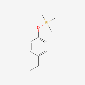 molecular formula C11H18OSi B14698313 Silane, (4-ethylphenoxy)trimethyl- CAS No. 17993-90-7
