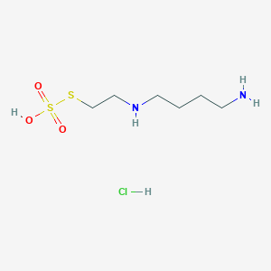 molecular formula C6H17ClN2O3S2 B14698333 S-2-((4-Aminobutyl)amino)ethyl hydrogen thiosulfate hydrochloride CAS No. 23545-57-5