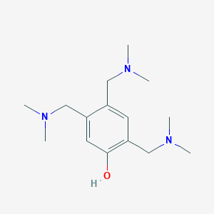 molecular formula C15H27N3O B14698427 2,4,5-Tris[(dimethylamino)methyl]phenol CAS No. 27075-61-2