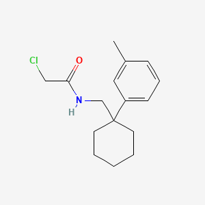 molecular formula C16H22ClNO B1469844 2-chloro-N-{[1-(3-methylphenyl)cyclohexyl]methyl}acetamide CAS No. 1432680-90-4