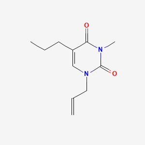 molecular formula C11H16N2O2 B14698466 Uracil, 1-allyl-3-methyl-5-propyl- CAS No. 25179-70-8