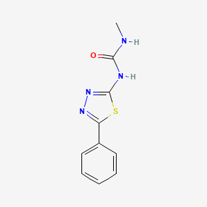 molecular formula C10H10N4OS B14698582 N-Methyl-N'-(5-phenyl-1,3,4-thiadiazol-2-yl)urea CAS No. 25535-70-0