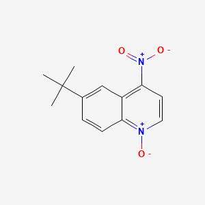 molecular formula C13H14N2O3 B14698624 Quinoline, 6-tert-butyl-4-nitro-, 1-oxide CAS No. 23484-01-7