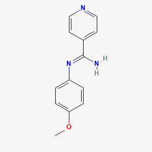 molecular formula C13H13N3O B14698648 N-(p-Methoxyphenyl)isonicotinamidine CAS No. 23565-15-3