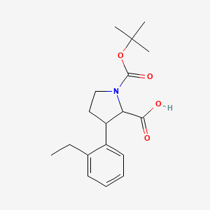 1-(tert-Butoxycarbonyl)-3-(2-ethylphenyl)-2-pyrrolidinecarboxylic acid
