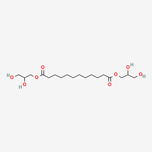 molecular formula C18H34O8 B14698696 Bis(2,3-dihydroxypropyl) dodecanedioate CAS No. 22357-14-8