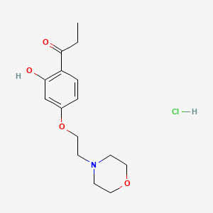molecular formula C15H22ClNO4 B14698727 Propiophenone, 2'-hydroxy-4'-(2-morpholinoethoxy)-, hydrochloride CAS No. 20800-11-7