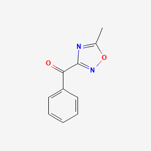 molecular formula C10H8N2O2 B14698786 3-Benzoyl-5-methyl-1,2,4-oxadiazole CAS No. 23572-07-8