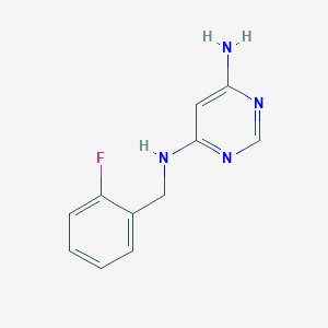 molecular formula C11H11FN4 B1469880 N4-(2-fluorobenzyl)pyrimidine-4,6-diamine CAS No. 1494796-57-4