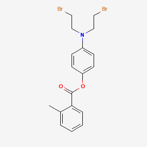 molecular formula C18H19Br2NO2 B14698803 p-(Bis(2-bromoethyl)amino)phenyl o-methylbenzoate CAS No. 21667-02-7