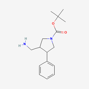 tert-Butyl 3-(aminomethyl)-4-phenyl-1-pyrrolidinecarboxylate