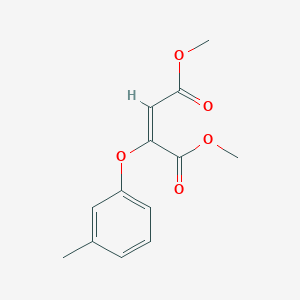 molecular formula C13H14O5 B14698848 dimethyl (E)-2-(3-methylphenoxy)but-2-enedioate CAS No. 24355-78-0