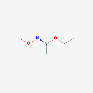 molecular formula C5H11NO2 B14698987 Ethanimidic acid, N-methoxy-, ethyl ester CAS No. 21250-85-1